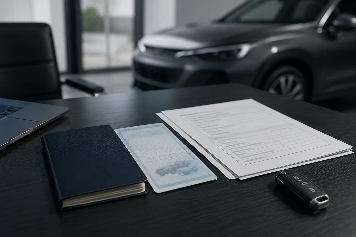 Документы и ключ автомобиля для подготовки ПТД
